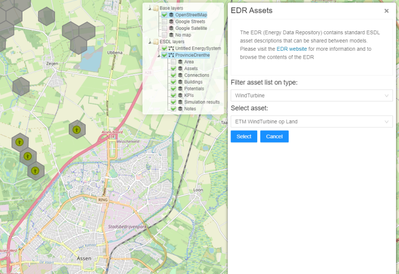 Adding windturbines from the Energy Data Repository